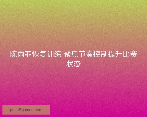 陈雨菲恢复训练 聚焦节奏控制提升比赛状态